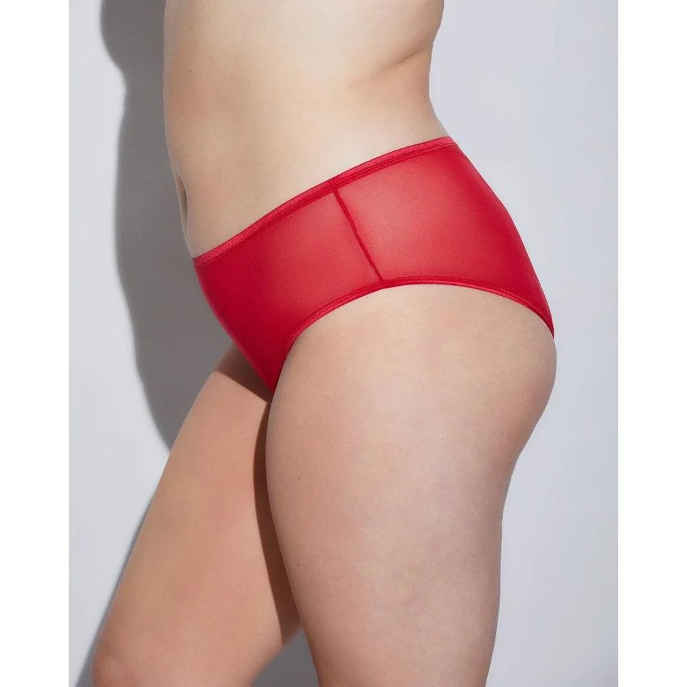 Cosabella Soire Confidence Extended Mystic Red‎ Mesh Bralette & Boyshort Set 2X